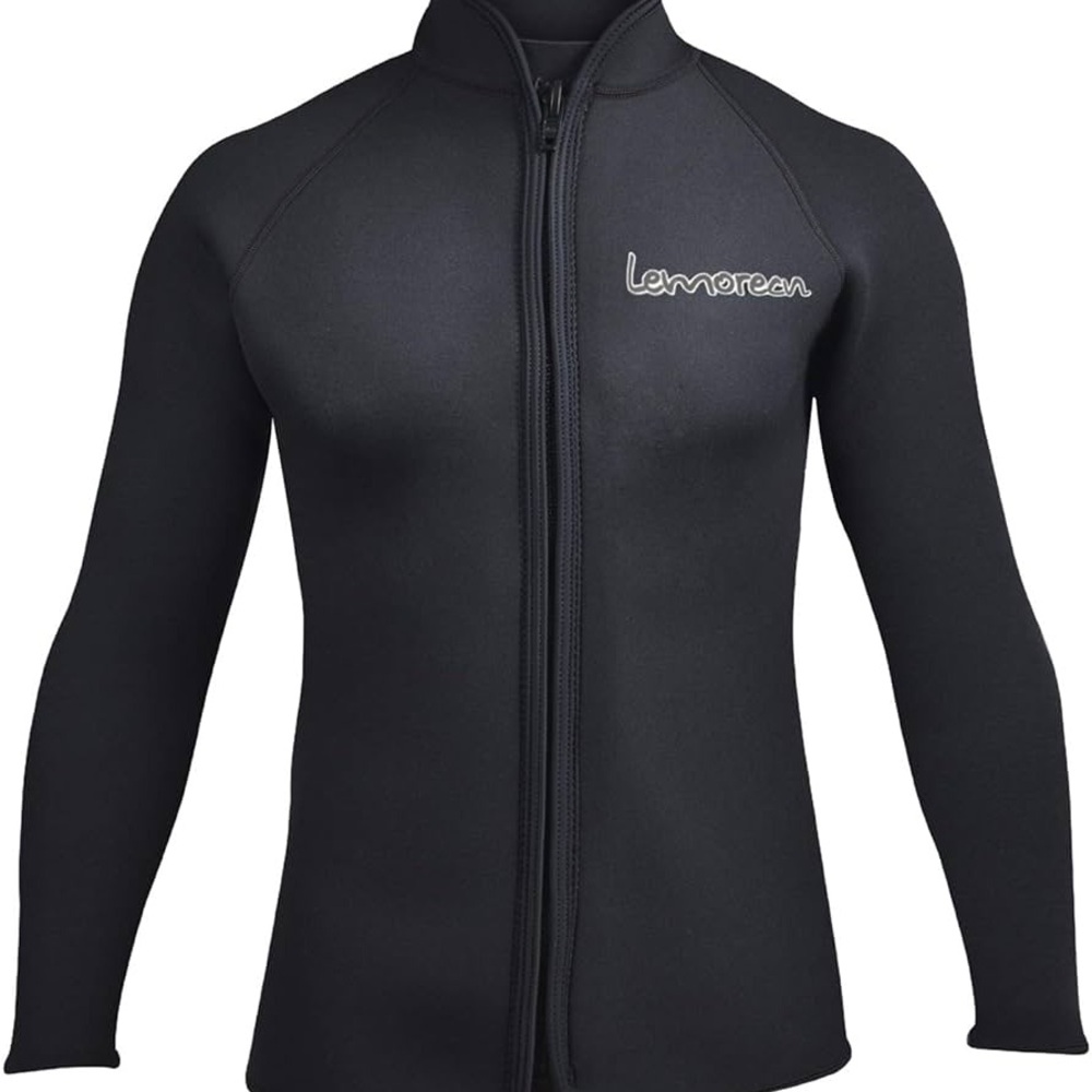 Lemorecn Black Full Zip Wetsuit Jacket
